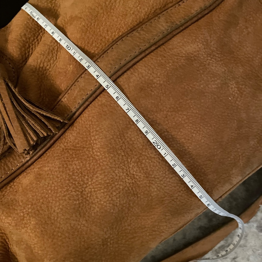 Comptoir Des Cotonniers Tan Leather Tassel Shoulder Bag - Picture 5 of 6